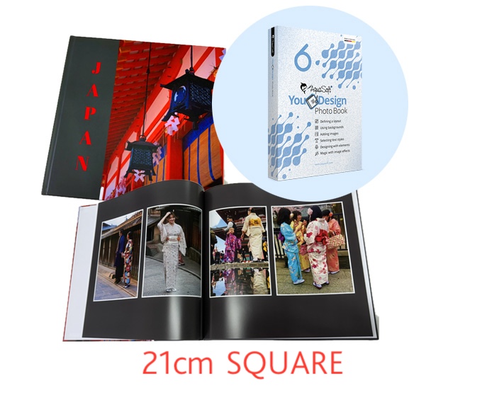 21cm square photo book created with YouDesign or other design application