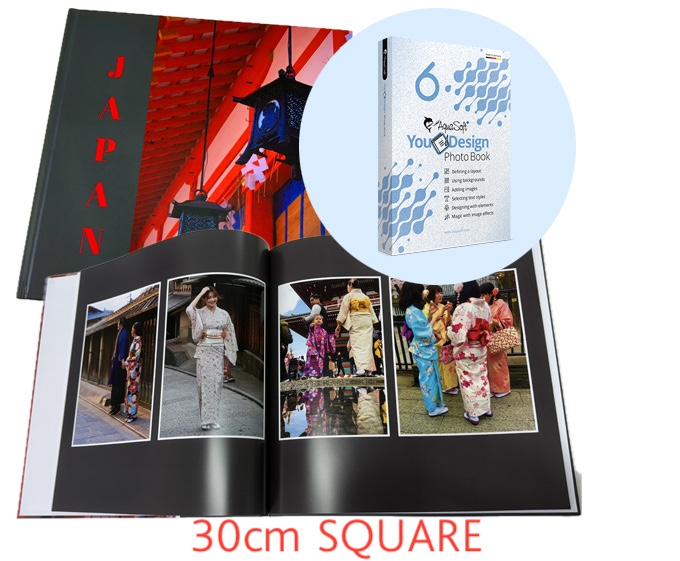 30cm square photo book created with YouDesign or other design application