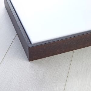 zoomed image of float frame corner